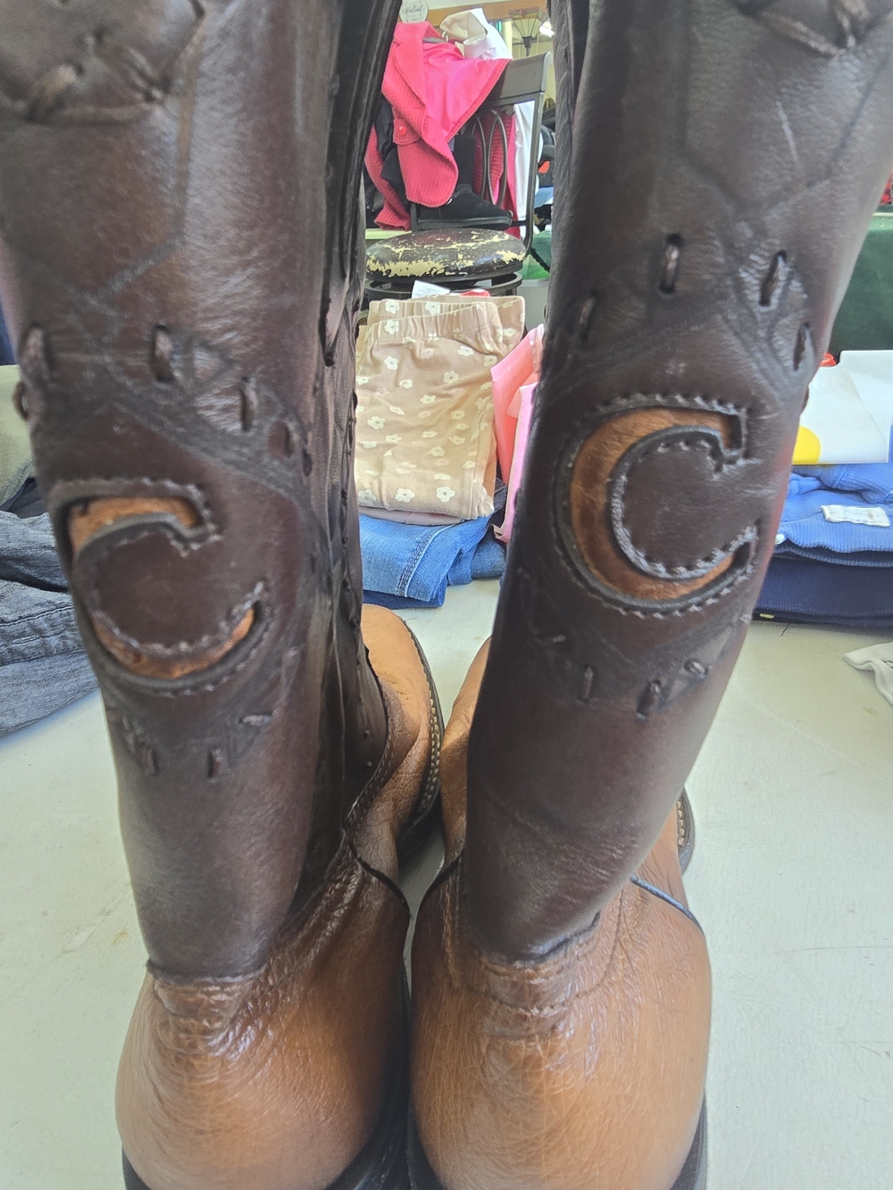 Cuadra Men's Two-Tone Brown Western Cowboy Boots - Picture 16 of 16
